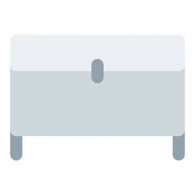 Depolama için kullanılan geniş metal sandık