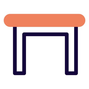 Yatağın yanındaki mobilya olarak kullanılan tahta masa.