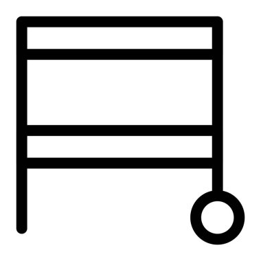 Trolley eşya depolamak için birden fazla raf taşıyor