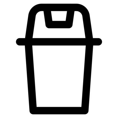 Atık boşaltmak için orta büyüklükte çöp kutusu