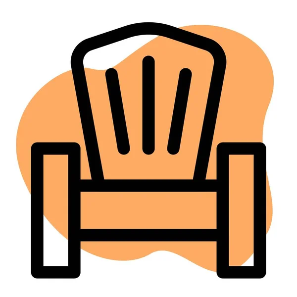 Stuhl Mit Flacher Rückenlehne Und Geformtem Sitz — Stockvektor