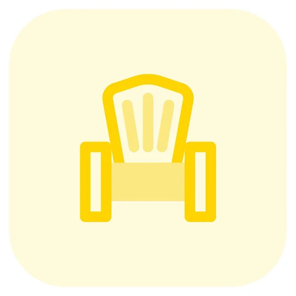 Chaise Avec Dossier Plat Assise Profilée — Image vectorielle