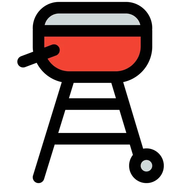 Portable Barbeque Grill Easy Carry — Stock Vector
