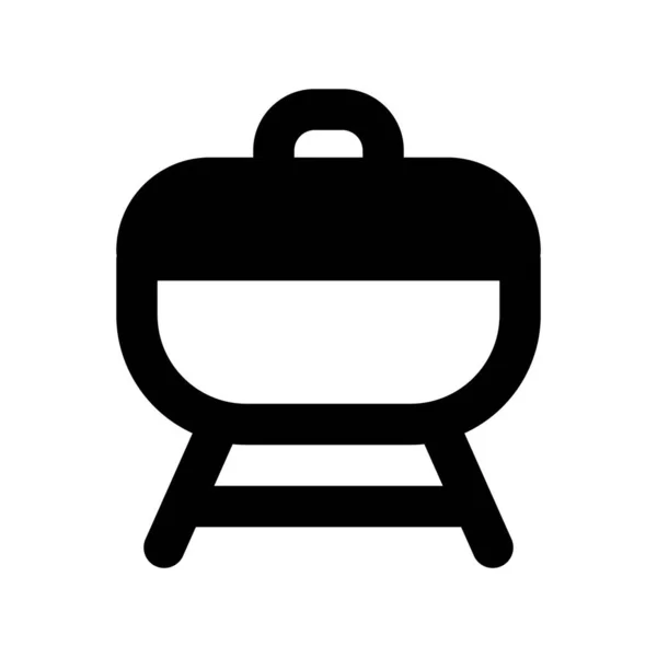 Draagbare Barbecue Voor Kleine Bijeenkomst — Stockvector