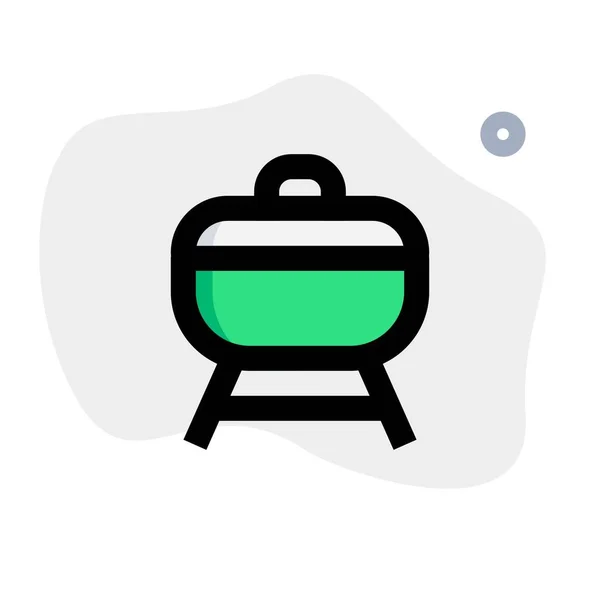 Barbecue Portable Pour Petit Rassemblement — Image vectorielle