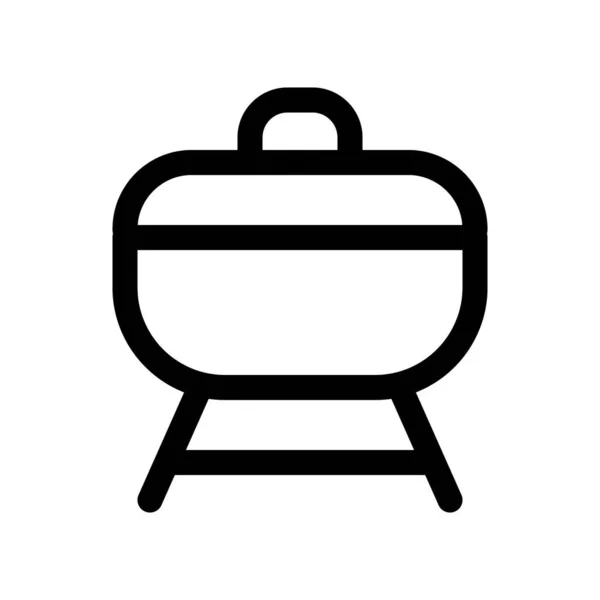 Barbecue Portatile Piccoli Raduni — Vettoriale Stock