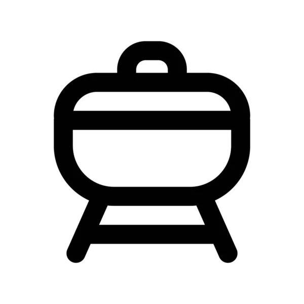 Portable Barbecue Small Gathering — Stock Vector