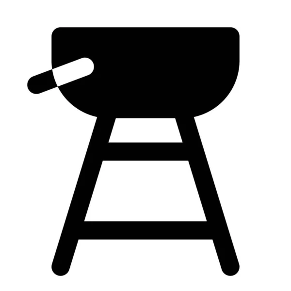 Outdoor Kochgerät Tragbarer Grill — Stockvektor