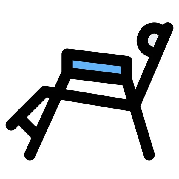 Cadeira Dobrável Com Apoio Lateral Traseiro —  Vetores de Stock