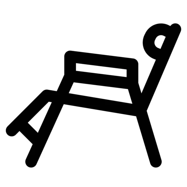 Skládací Židle Boční Zadní Opěrkou — Stockový vektor