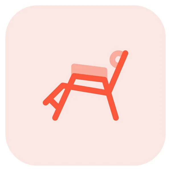 Πτυσσόμενη Καρέκλα Πλαϊνή Και Πίσω Στήριξη — Διανυσματικό Αρχείο