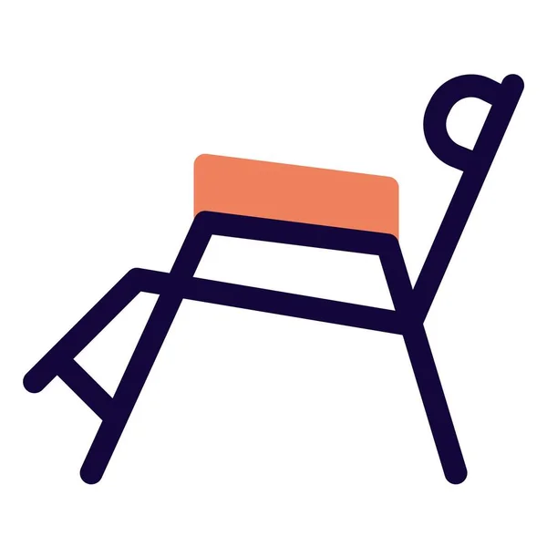 Cadeira Dobrável Com Apoio Lateral Traseiro — Vetor de Stock