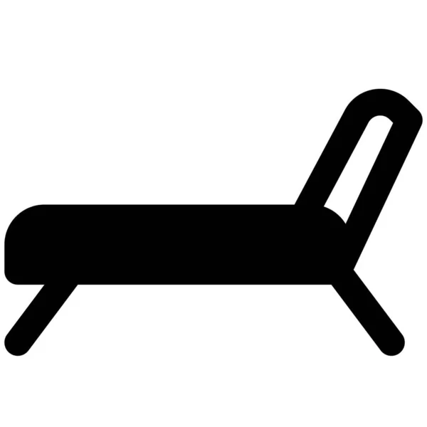 Приморская Раскладная Кровать Отдыха — стоковый вектор