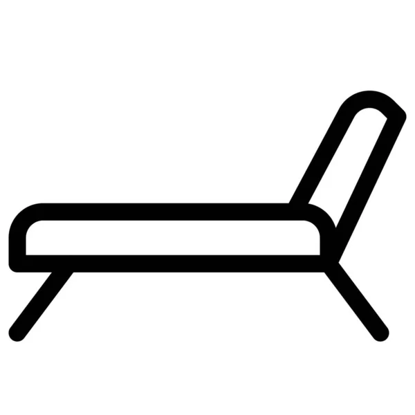 Приморське Розкладне Ліжко Відпочинку — стоковий вектор