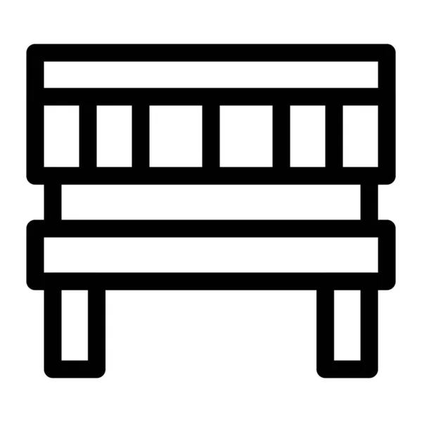 Стильная Деревянная Скамейка Наружного Использования — стоковый вектор