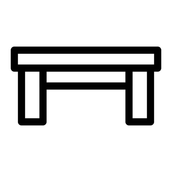 背もたれのないスタイリッシュな木製のベンチ — ストックベクタ