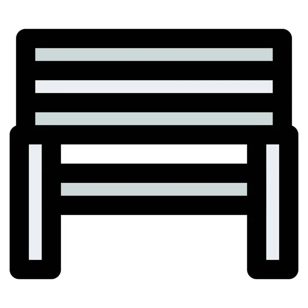 座っているためのアンティークデザインの木製のベンチ — ストックベクタ