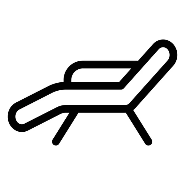 Chaise Salonek Židle Tvaru Čalouněné Pohovky — Stockový vektor