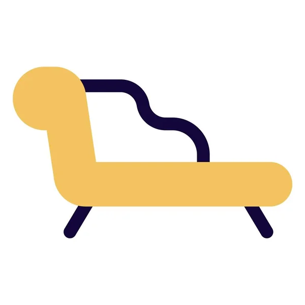 Čalouněná Pohovka Tvaru Židle — Stockový vektor