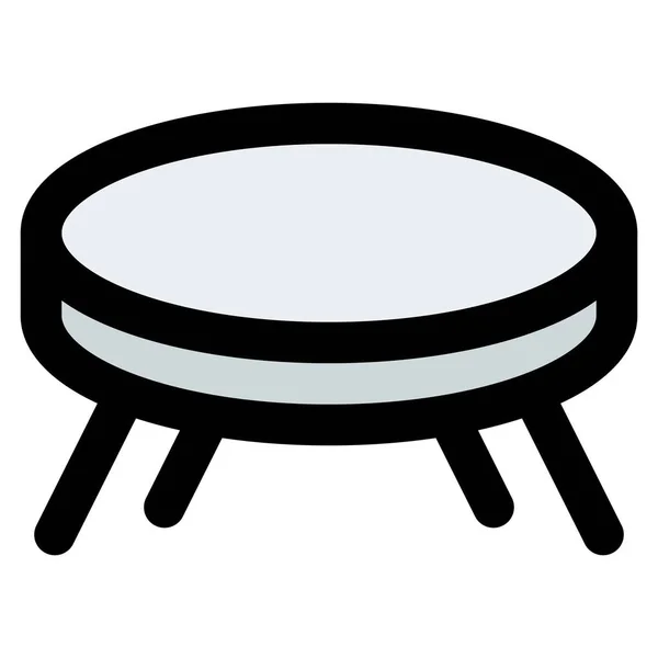 Χαμηλό Τραπέζι Χτισμένο Για Εύκολη Υποστήριξη Ποτών — Διανυσματικό Αρχείο