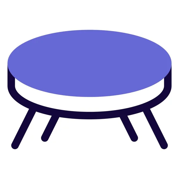 簡単な飲料サポートのために構築された低テーブル — ストックベクタ