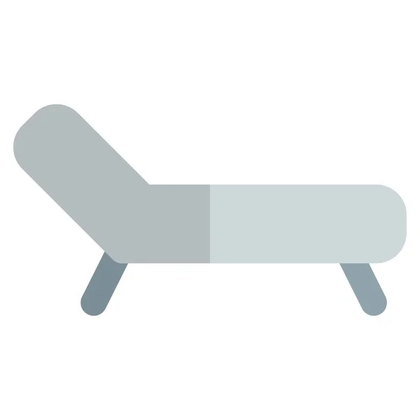 长而低的躺椅或躺椅休息 — 图库矢量图片