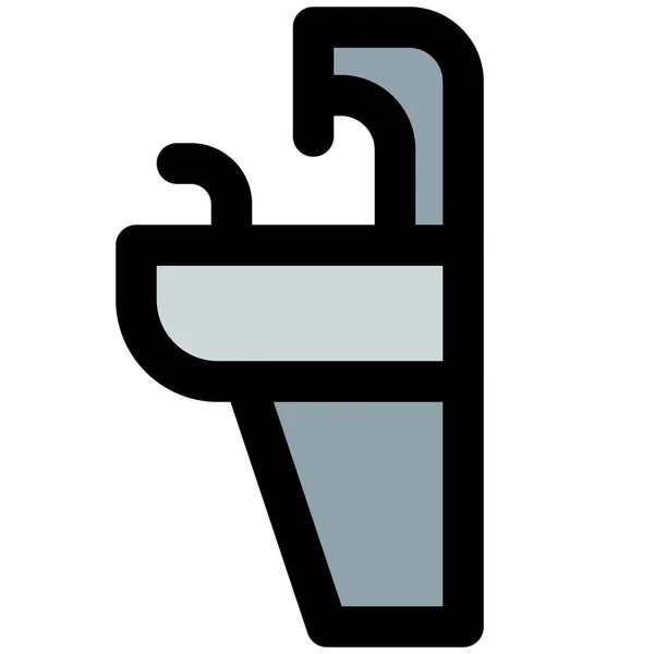 Питьевой Фонтан Установленный Общественного Пользования — стоковый вектор