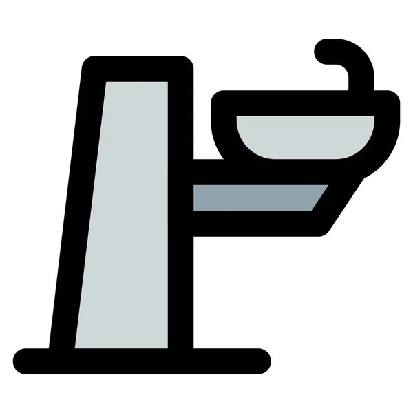 Approvisionnement Eau Par Une Fontaine Boire — Image vectorielle