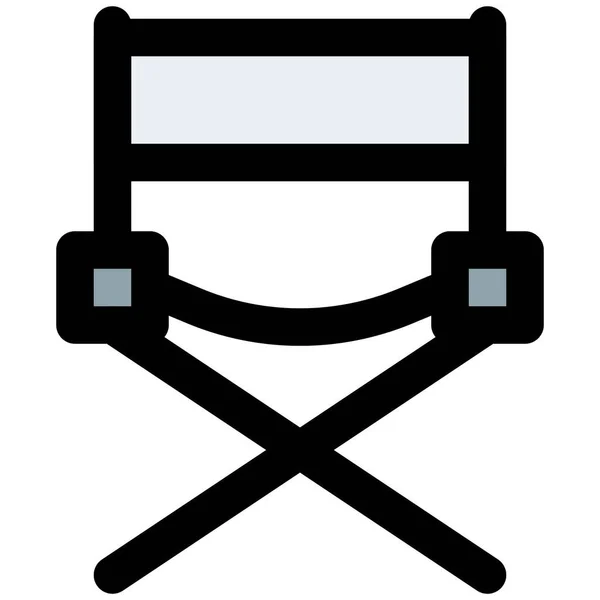 Chaise Pliable Pour Assise Extérieure — Image vectorielle