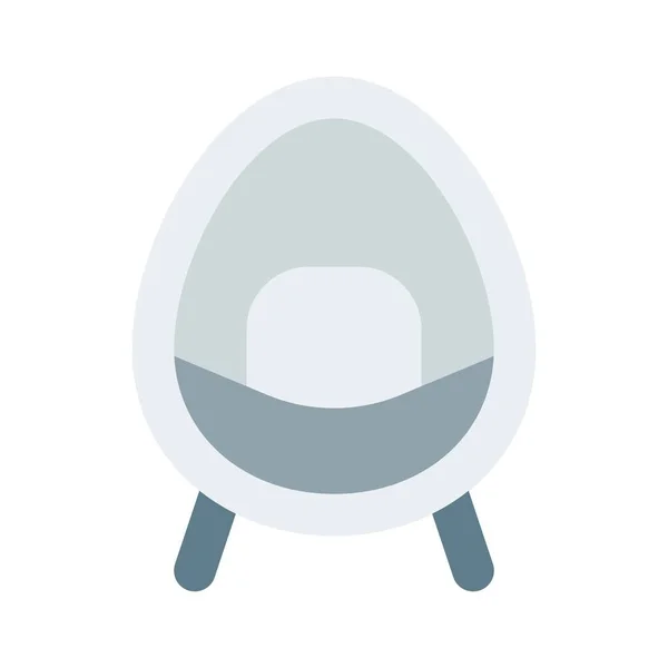 Designer Egg Chair Garden Area — Stock Vector