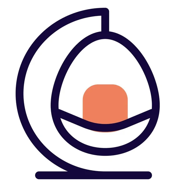 Atraktivní Vaječné Křeslo Pro Dekoraci — Stockový vektor