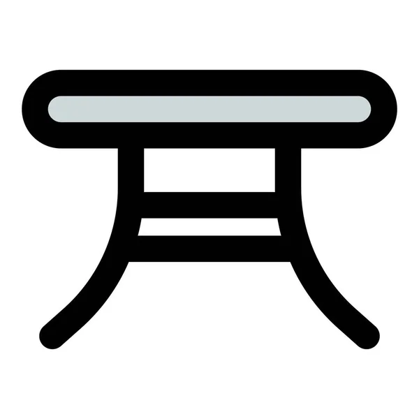 Dekoratív Asztalka Stílusos Lábakkal — Stock Vector
