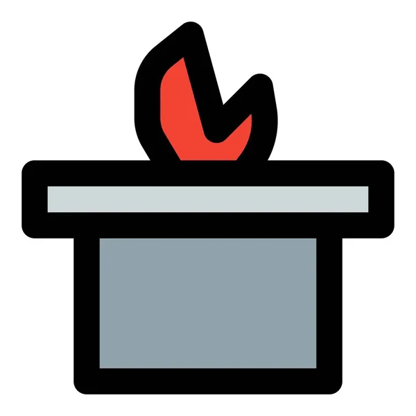 Kışları Sıcak Tutmak Için Ateş Çukurunu Kullanmak — Stok Vektör