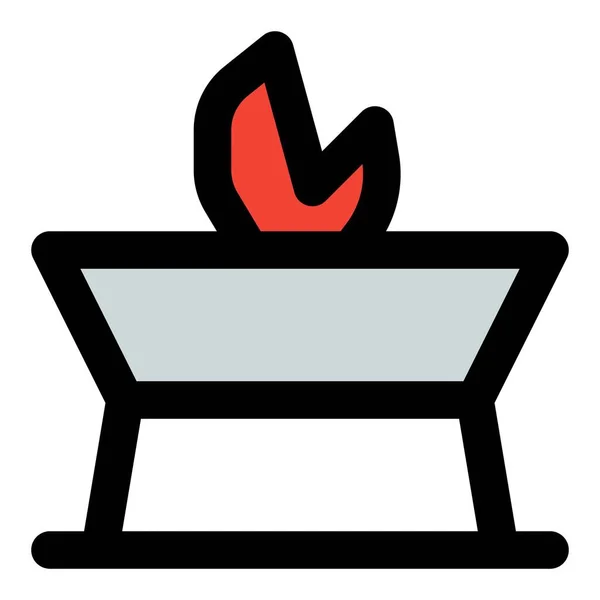 Rahatlamak Rahatlamak Için Ateş Çukuru Kurun — Stok Vektör