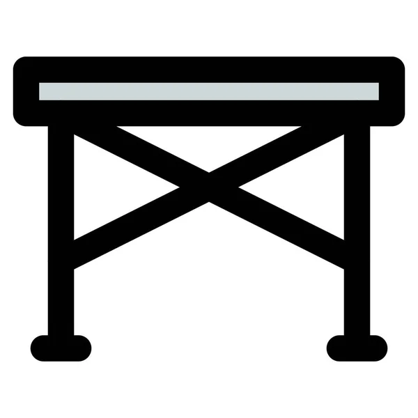 移動しやすいポータブル折りたたみテーブル — ストックベクタ