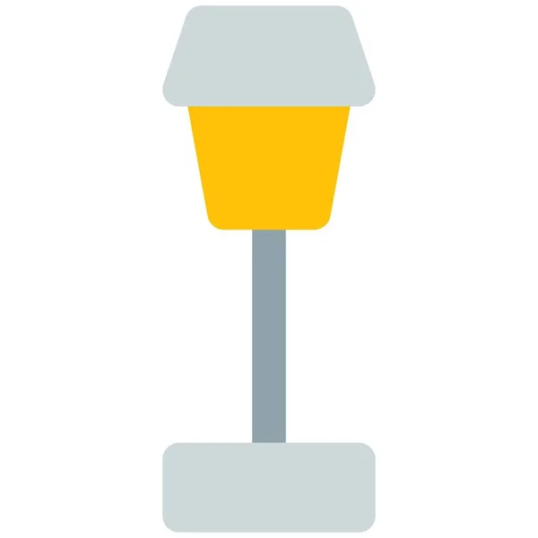 Garden Lamp Providing Lighting Dark — Stock Vector