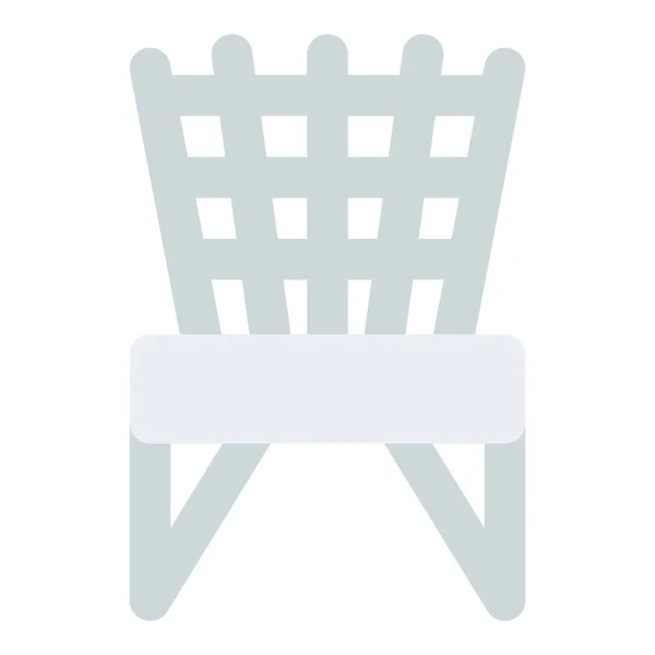 休憩のために裏庭に置かれた結び目の椅子 — ストックベクタ