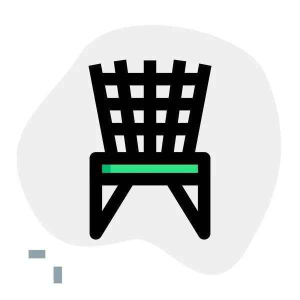 Krzesło Zawiązane Umieszczone Podwórku Odpoczynku — Wektor stockowy