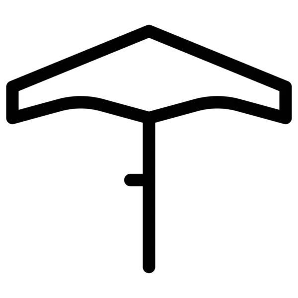 昼間に屋外に置かれた大きな傘 — ストックベクタ