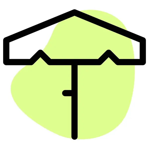 Parasol Colocado Stand Para Proteção Solar —  Vetores de Stock