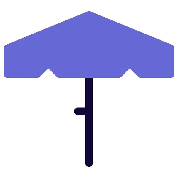 Зонтик Установленный Подставке Защиты Солнца — стоковый вектор