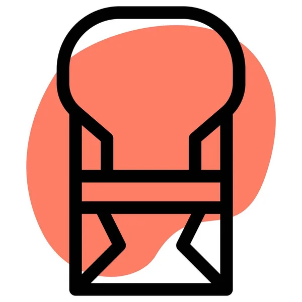Pfauenförmiger Stuhl Aus Bambusstäben — Stockvektor
