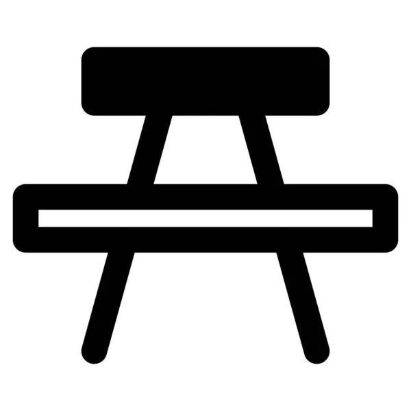 Cabrio Picknicktisch Für Essen Freien — Stockvektor