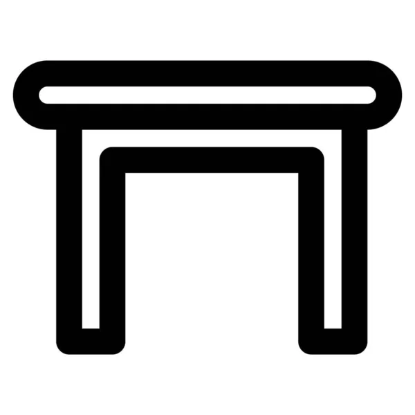 Dřevěný Stůl Používaný Jako Noční Nábytek — Stockový vektor