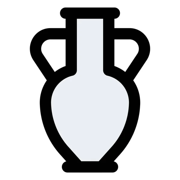 Vase Design Rétro Utilisé Comme Ornement — Image vectorielle