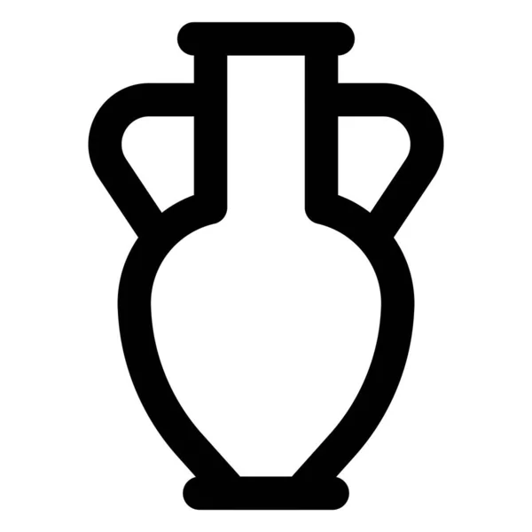 Vase Design Rétro Utilisé Comme Ornement — Image vectorielle