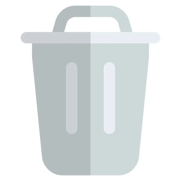 Lata Lixo Portátil Colocado Banheiro — Vetor de Stock