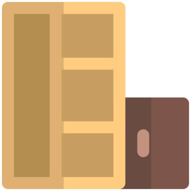 Yan çekmecesi olan büyük tahta bir dolap.