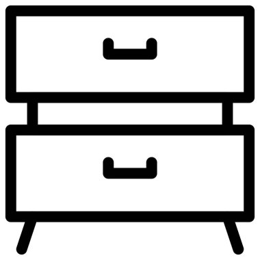 Çift çekmeceli küçük dolap standı