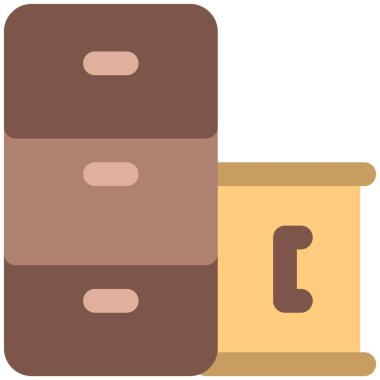 Dolap olarak kullanılan birden fazla çekmece seti